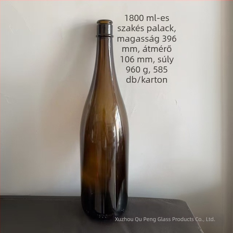 Dassai japán sake üveg, üveg palack műanyag dugóval és alumínium fedéllel, 720 ml és 1,8 L, átlátszó