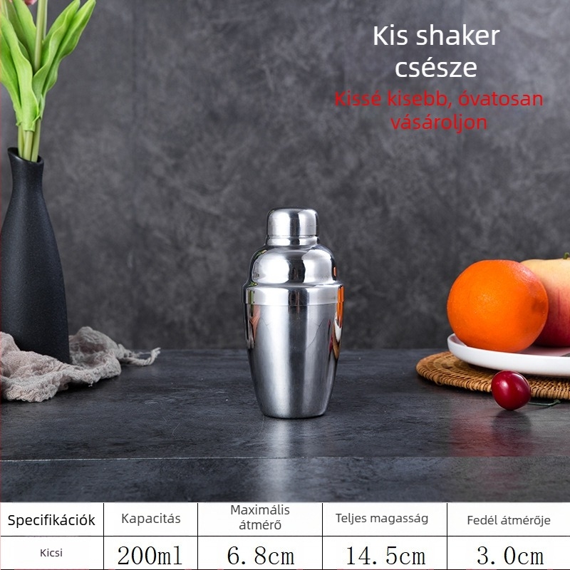 Európai stílusú rozsdamentes acél koktél shaker