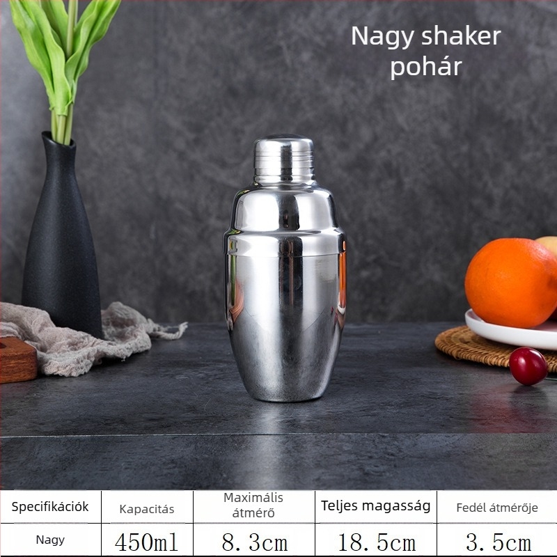 Európai stílusú rozsdamentes acél koktél shaker