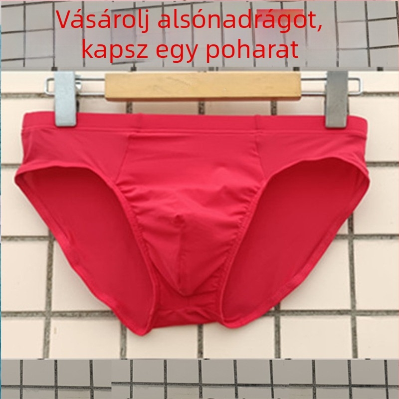 Férfi középmagas derekú brief, légáteresztő Ice Silk anyag, antibakteriális, nagy méret