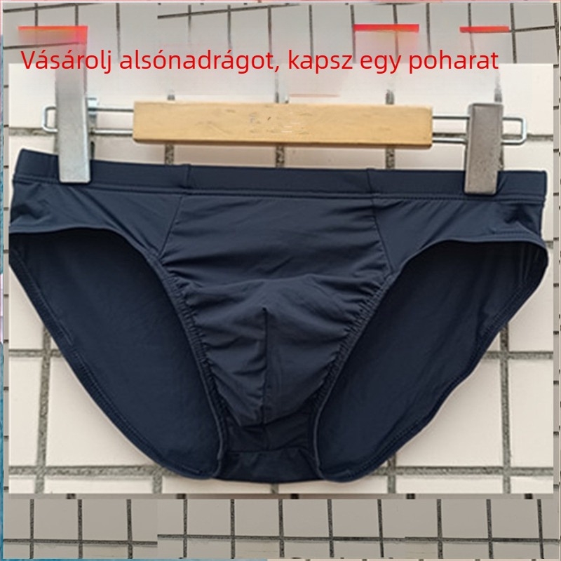 Férfi középmagas derekú brief, légáteresztő Ice Silk anyag, antibakteriális, nagy méret
