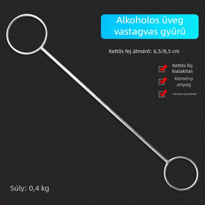 Üvegpalackhoz való vasgyűrű és üvegvágó eszköz