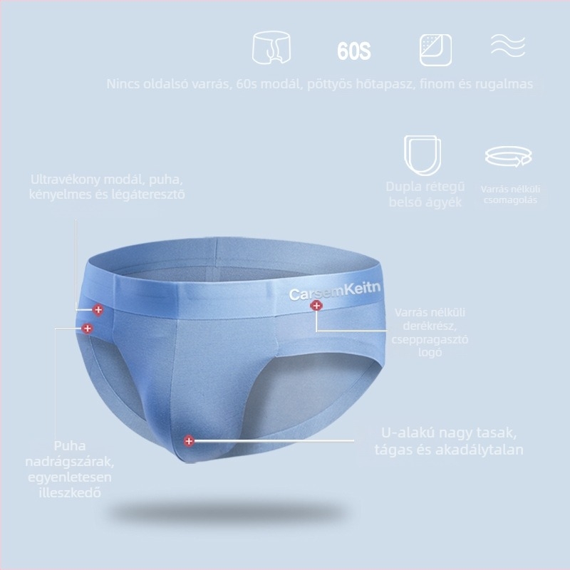 Férfi brief Ice Silk modálból, vékony és lélegző, nyárra