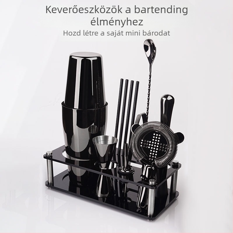 304 rozsdamentes acél Boston koktélkészlet ajándékdobozban, kézzel készített shaker citromos teához és tejes teához