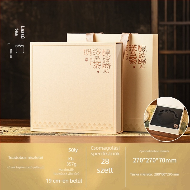 Pu'er tea torta ajándékdoboz – üres doboz, 357 g, csomagolás a Shoumei Fuding Old White Tea Cake-hez, tároló ajándékdoboz, testre szabható