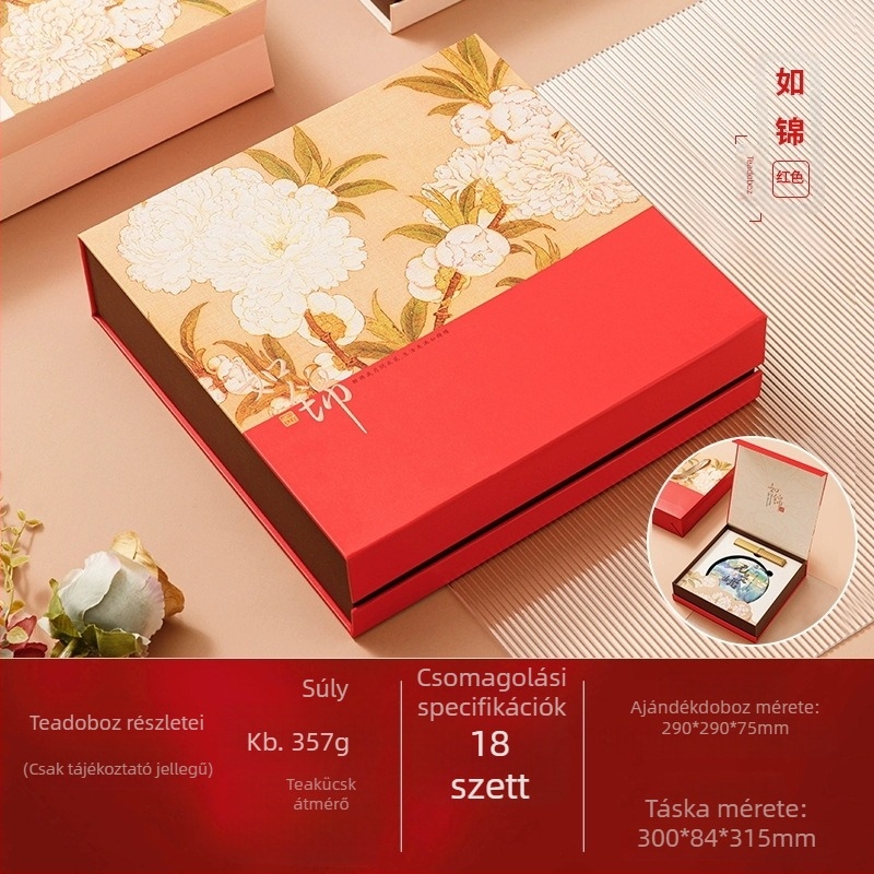 Pu'er tea torta ajándékdoboz – üres doboz, 357 g, csomagolás a Shoumei Fuding Old White Tea Cake-hez, tároló ajándékdoboz, testre szabható