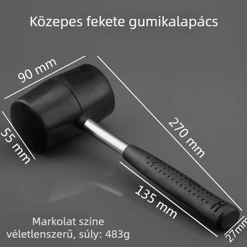 Átlátszó gumi kalapács műanyag fejjel és műanyag nyéllel csempék felhelyezéséhez – többfunkciós építőipari kalapács