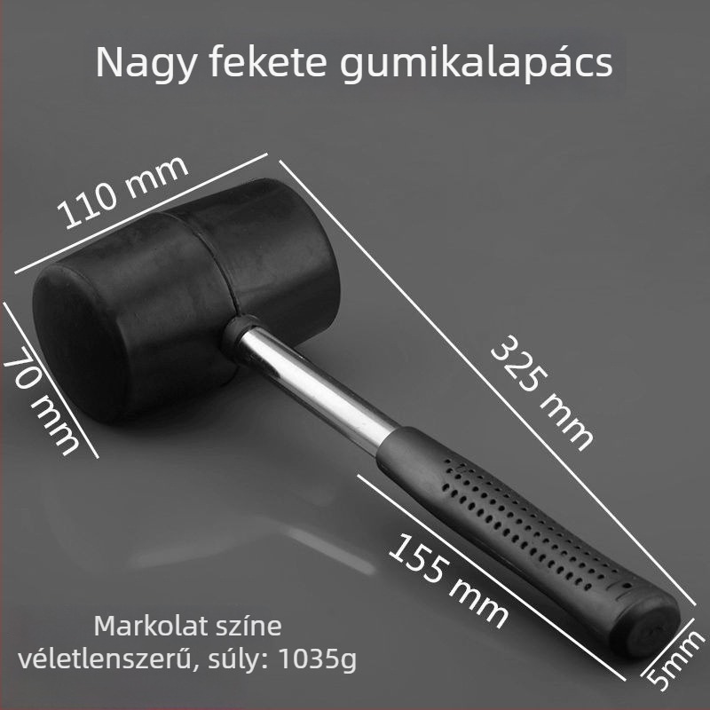 Átlátszó gumi kalapács műanyag fejjel és műanyag nyéllel csempék felhelyezéséhez – többfunkciós építőipari kalapács
