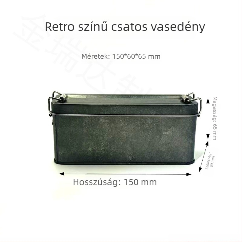 Új stílusú ónlemez hosszúkás doboz csúszó fedéllel, több színben, teának, süteményeknek, kekszeknek és édességeknek