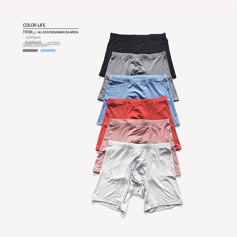 DuPont Lycra Modal férfi boxeralsó, sportos, hosszított fazon, dörzsölés elleni védelem, futáshoz, laza szabás, hosszú lábak