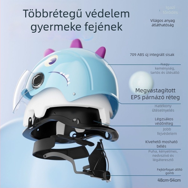3C-akkreditált gyermek sisak elektromos járművekhez, uniszex, minden évszakra, meleg fél sisak
