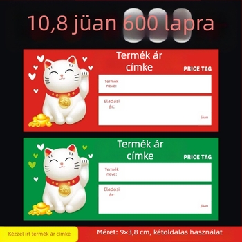Általános árcímke a szupermarketek polcaira – árjelölés, címke (opcionális)