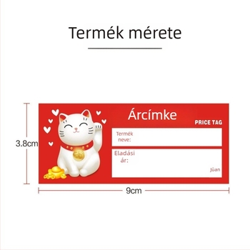 Általános árcímke a szupermarketek polcaira – árjelölés, címke (opcionális)