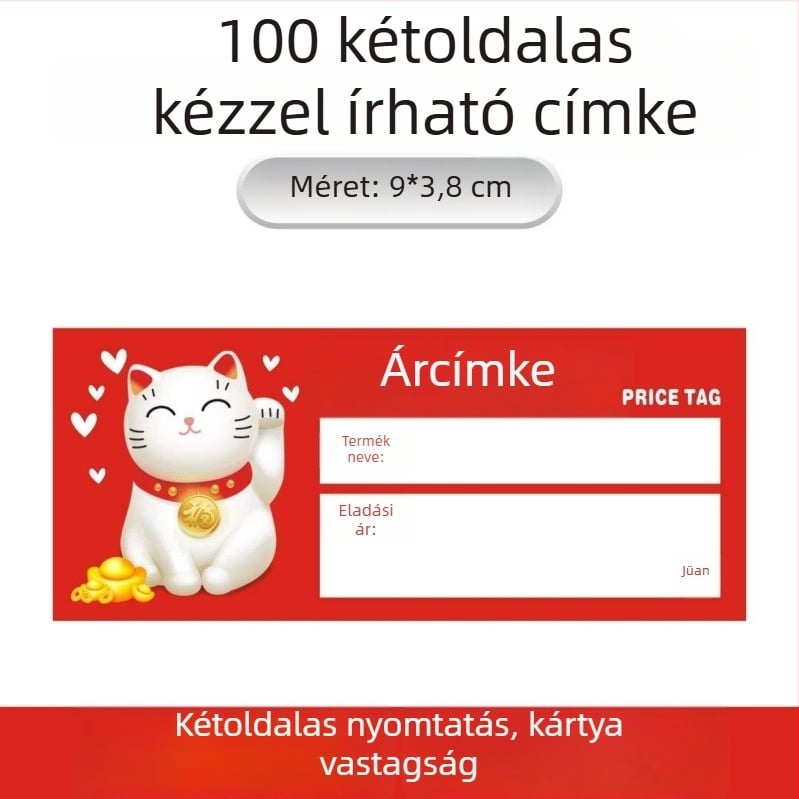 Általános árcímke a szupermarketek polcaira – árjelölés, címke (opcionális)