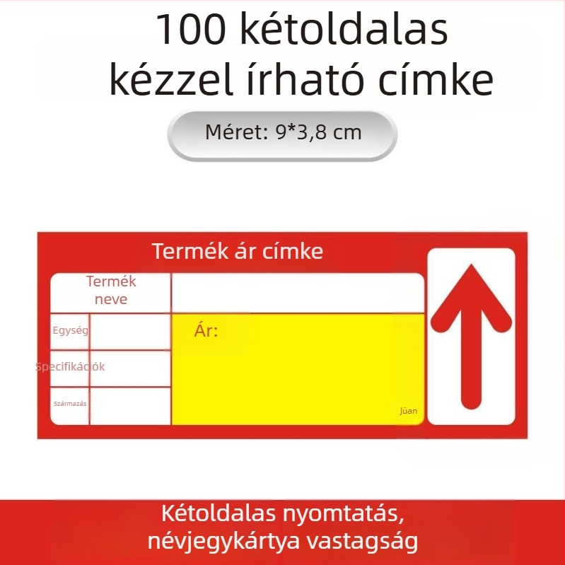 Általános árcímke a szupermarketek polcaira – árjelölés, címke (opcionális)