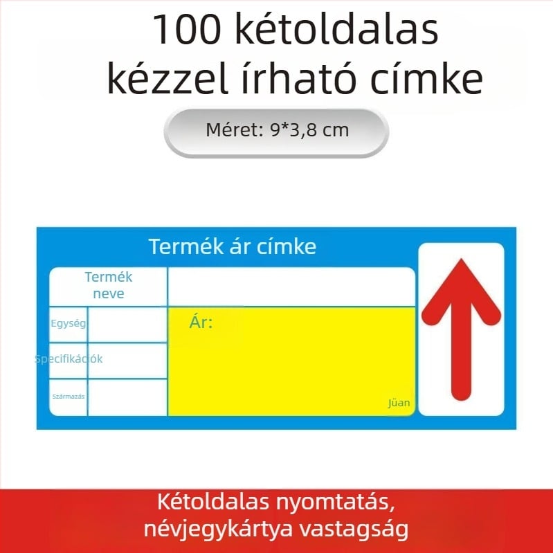 Általános árcímke a szupermarketek polcaira – árjelölés, címke (opcionális)