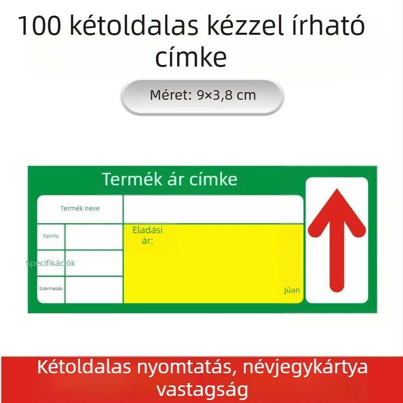 Általános árcímke a szupermarketek polcaira – árjelölés, címke (opcionális)