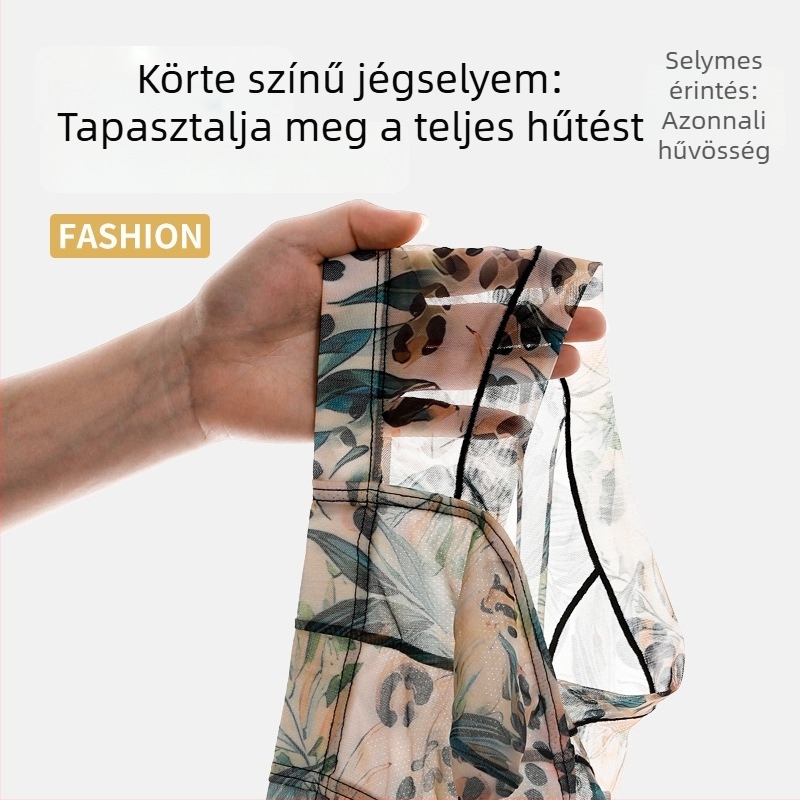 Férfi alsónadrág leopárd mintával, ice silk anyagból, vékony és átlátszó