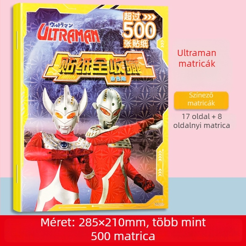 Ultraman matricagyűjtemény 2–8 éveseknek – Oktató matricás játék