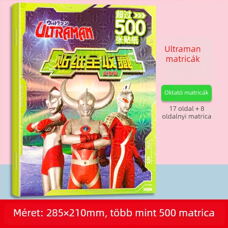 Ultraman matricagyűjtemény 2–8 éveseknek – Oktató matricás játék