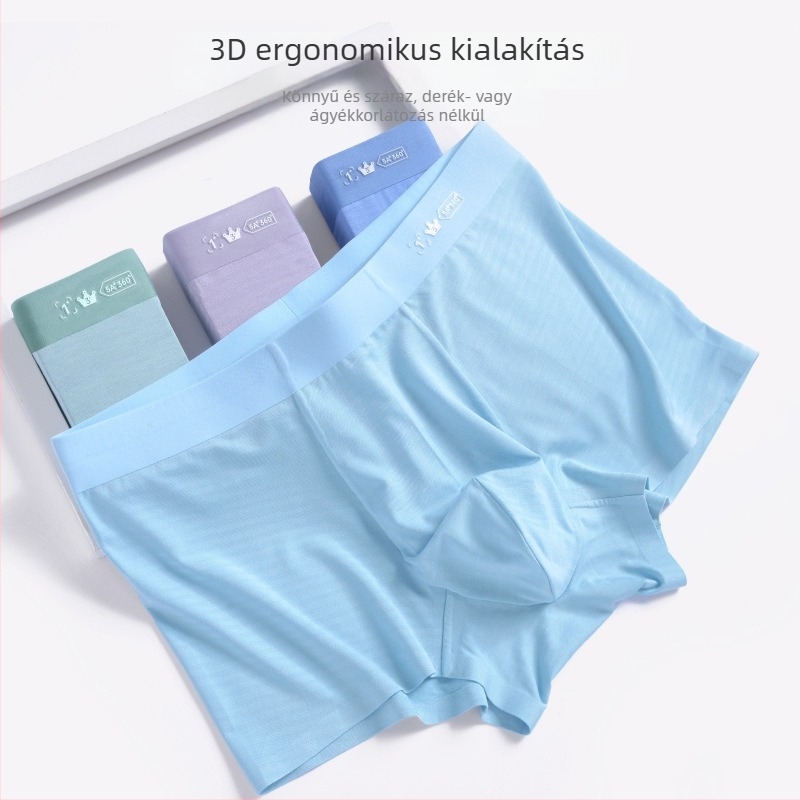 Új férfi modal seamless alsó, lélegző és antibakteriális, tinédzsereknek szánt boxer brief, gyorsan szárad