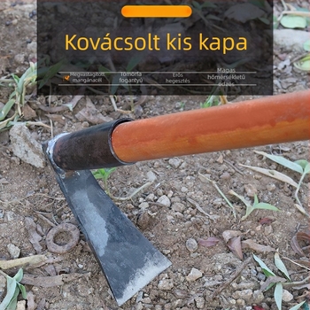 Kovácsolt kerti kapa fa nyéllel, ültetéshez, gyomláláshoz és ásáshoz