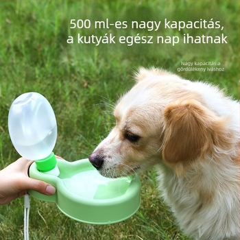 Összecsukható vízivó pohár háziállatok számára, kis testű kutyáknak, hordozható, nagy kapacitású