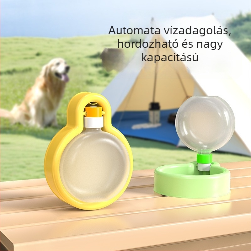Összecsukható vízivó pohár háziállatok számára, kis testű kutyáknak, hordozható, nagy kapacitású