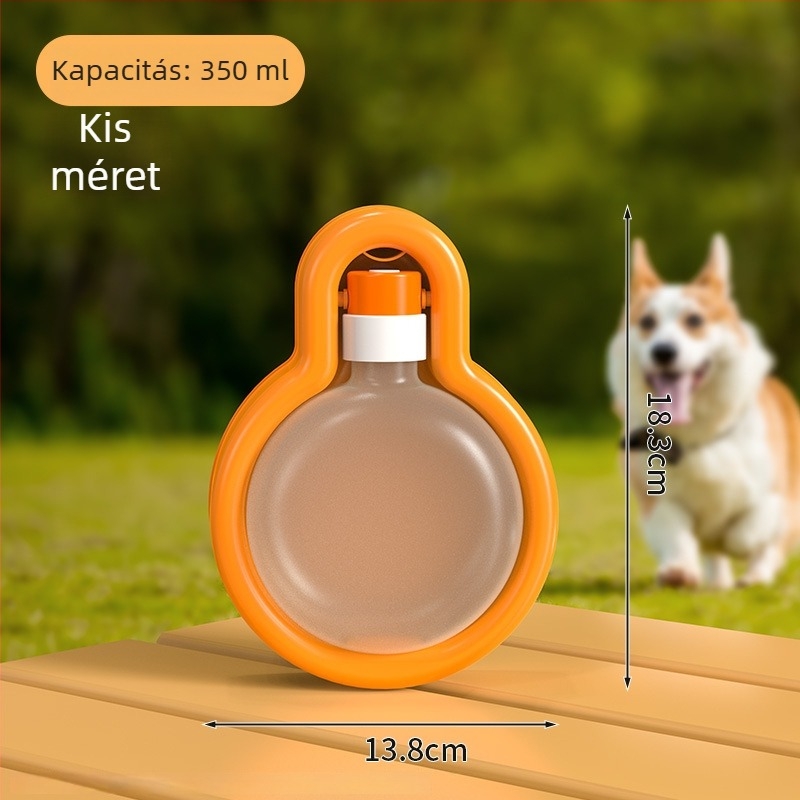 Összecsukható vízivó pohár háziállatok számára, kis testű kutyáknak, hordozható, nagy kapacitású