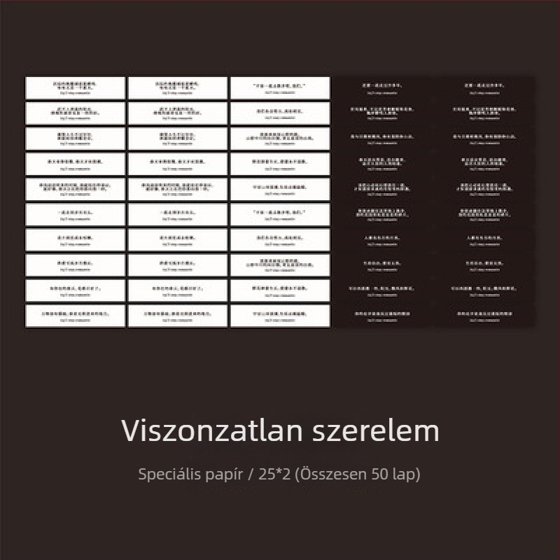 Romantikus és rendíthetetlen tervező matricák készlete szerelem idézetekkel és művészi naplómatricákkal