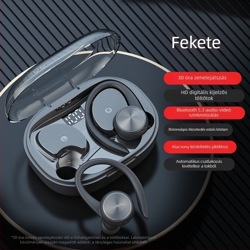 Fülhorgos Bluetooth fejhallgató, valódi vezeték nélküli, 2024-es sportmodell, hosszú akkumulátor-üzemidő, ideális futáshoz, Android-kompatibilis