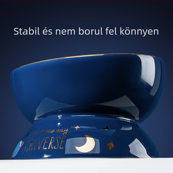 Csillagos ég sorozat kerámia macska- és kutyatál, kis- és közepes testű kutyáknak, etető- és itatótál, háziállat-kiegészítő