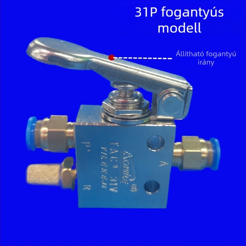 Pneumatikus kapcsoló, mechanikus szelep, görgő típusú, kézi szelep Tac2-31V/41V/31P/41P, 1 bemenet 1 kimenet, menetes csatlakozás