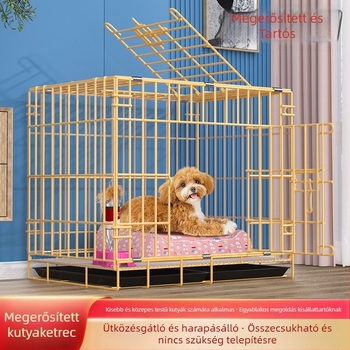 Teddy kutya beltéri ketrec toalettel, összecsukható kis- és közepes méretű kutyáknak, macska- és nyúlketrec