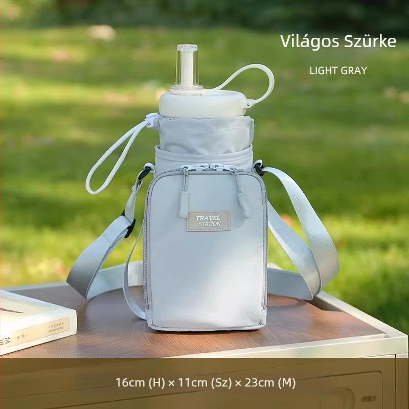 Crossbody kulacs táska szigetelt pohárvédővel, hordozható kulacs