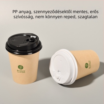 Egyszer használatos műanyag fedél papír pohárhoz, 75 mm-es átmérő, szivárgásmentes fedél kávéhoz elvitelre