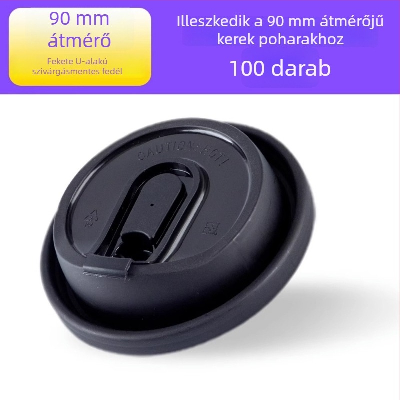 Egyszer használatos műanyag fedél papír pohárhoz, 75 mm-es átmérő, szivárgásmentes fedél kávéhoz elvitelre