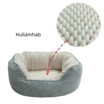 Négy évszakos kutya- és macskapárna ananasz velúrral és hullám mintázattal