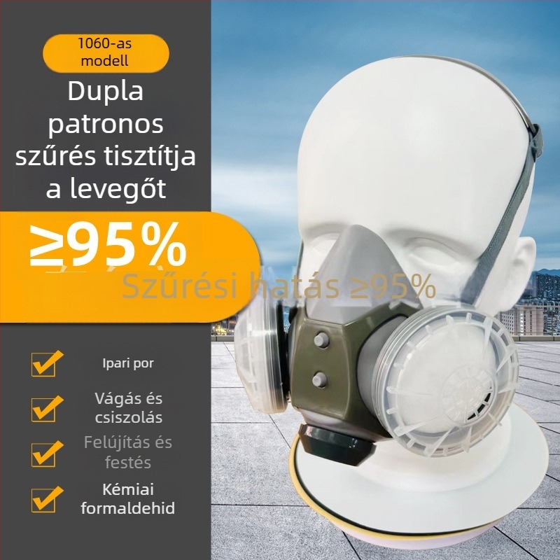 1060 porvédő maszk patkó alakú szűrővel ipari felhasználásra