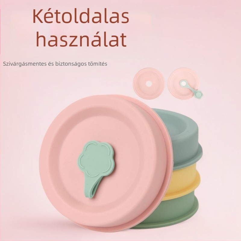 Új szilikon pohárfedél, kétoldalas, porálló Mason üvegekhez