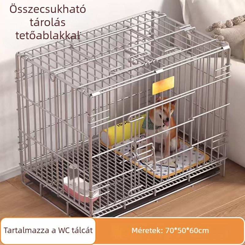 Beltéri kutyaketrec kis- és közepes méretű ebek számára