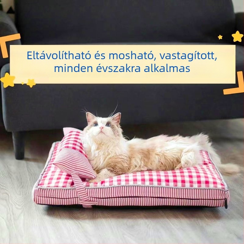 All-season vastag, levehető és mosható házikedvencek ágya kutyáknak és macskáknak, mély alváshoz, kis- és közepes testű kutyáknak