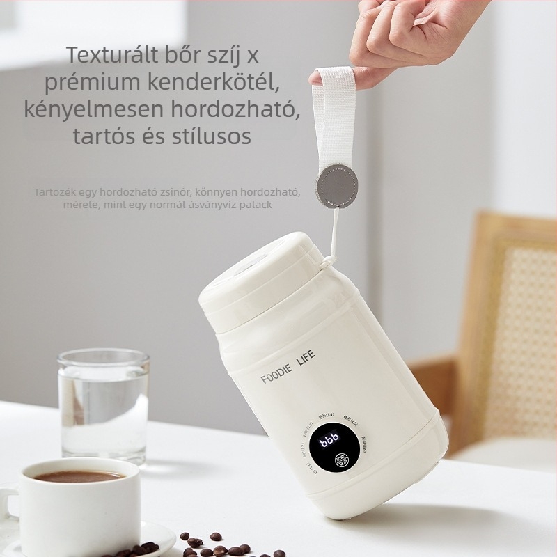 Mini teljesen automata elektromos melegítő pohár, hordozható irodai vízmelegítő és szigetelt pohár, otthoni hőmérséklet-szabályozó kanna