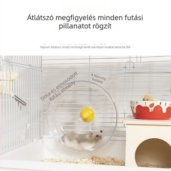 Átlátszó hörcsög futókerék csendes tengellyel, 17 cm