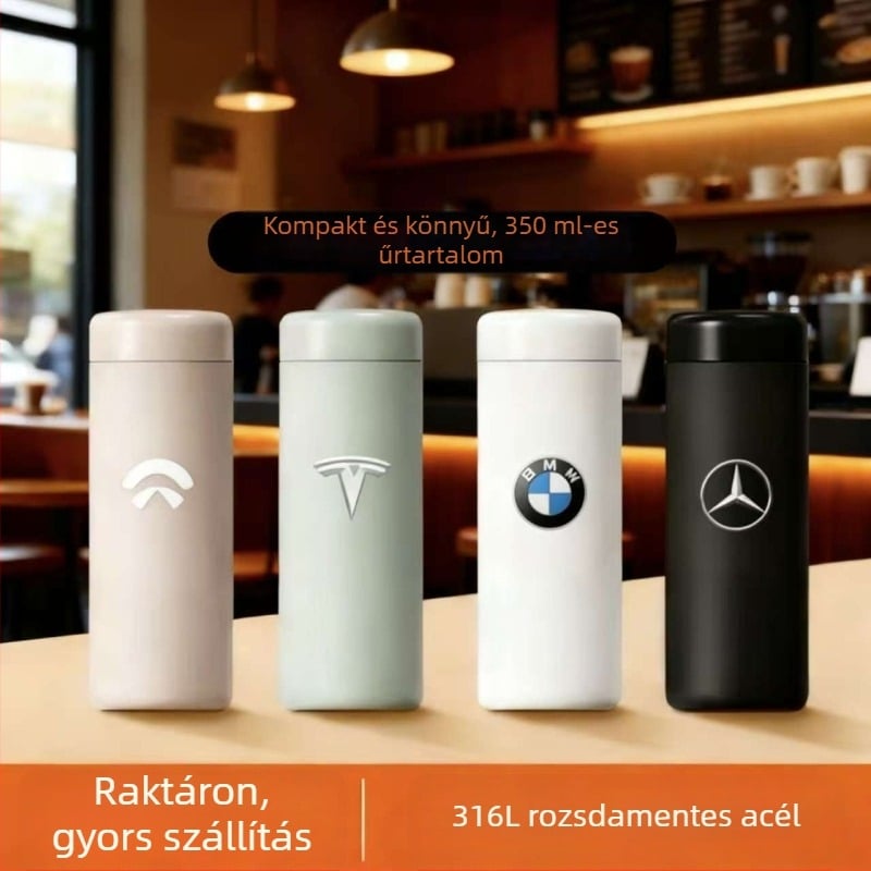 316 rozsdamentes acél termosz pohár nőknek, zsebméret, aranyos és minimalist dizájn, hordozható víz pohár, kis kapacitás