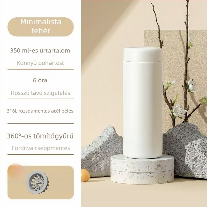 316 rozsdamentes acél termosz pohár nőknek, zsebméret, aranyos és minimalist dizájn, hordozható víz pohár, kis kapacitás