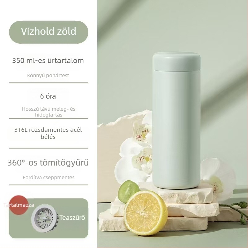 316 rozsdamentes acél termosz pohár nőknek, zsebméret, aranyos és minimalist dizájn, hordozható víz pohár, kis kapacitás