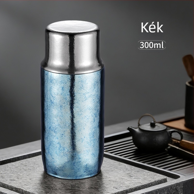 Tiszta titániumból készült mágneses bögre, belső rész varrat nélküli, háromrétegű titán alj, szigetelt kivitel, 300 ml