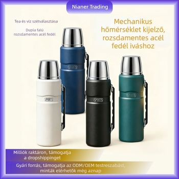 316 rozsdamentes acél termosz pohár fogantyúval, utazáshoz
