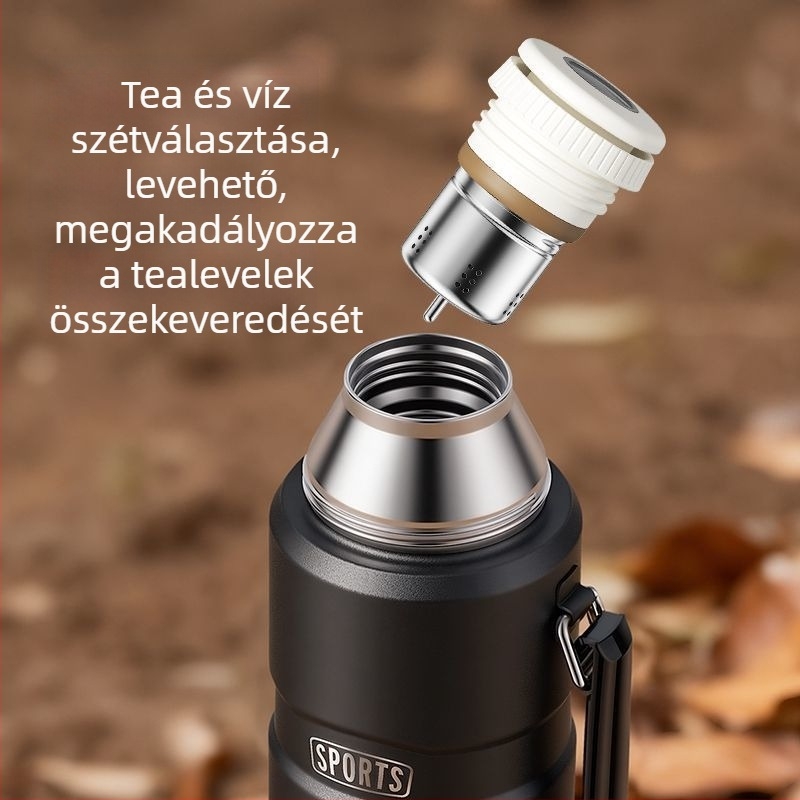 316 rozsdamentes acél termosz pohár fogantyúval, utazáshoz
